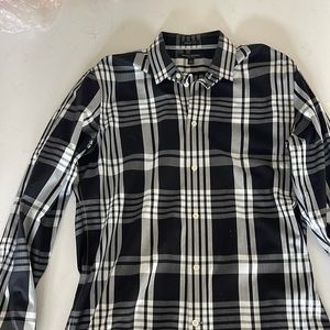 Banana Republic Button Down | black, white, gray checkered